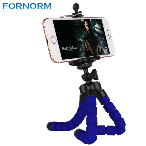 FORNORM Mini Portable Flexible Tripod with Phone Holder Bracket Stand Tripod Kit for iPhone7 Xiaomi For Samsung Mobile phone DSL